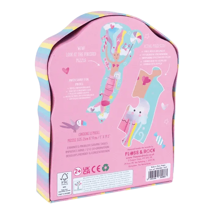 Floss & Rock | Jigsaw Puzzle in Shaped Box | 12 delig | Fantasy | 2+ - Kleine Eland