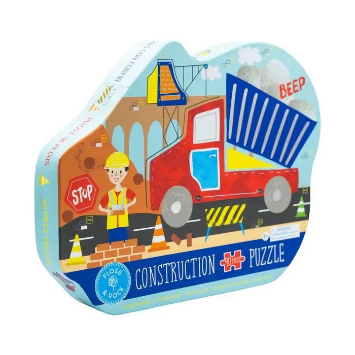 Floss & Rock | Jigsaw Puzzle in Shaped Box | 40 delig | Construction | 3+ - Kleine Eland