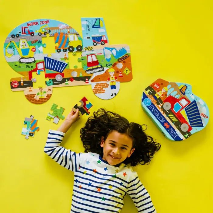 Floss &amp; Rock | Jigsaw Puzzle in Shaped Box | 40 delig | Construction | 3+ - Kleine Eland