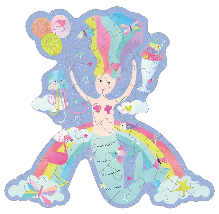 Floss &amp; Rock | Jigsaw Puzzle in Shaped Box | 40 delig | Fantasy | 3+ - Kleine Eland
