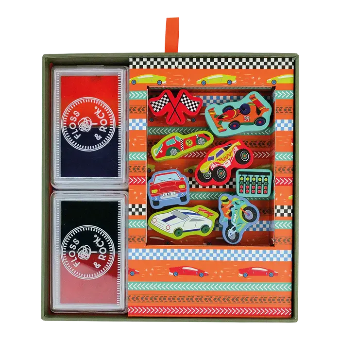 Floss &amp; Rock | My Stamper Set | 8 Wooden Stamps | Cars | 3+ - Kleine Eland