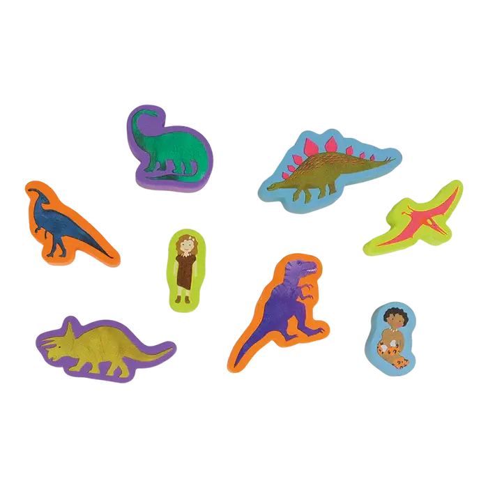 Floss &amp; Rock | My Stamper Set | 8 Wooden Stamps | Dino | 3+ - Kleine Eland