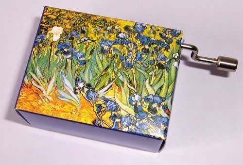 Fridolin | Art &amp; Music | Muziekmechaniek | Goldsmith/Haper | Free as the Wind | van Gogh | Irises - Kleine Eland