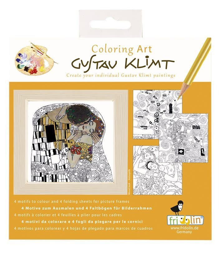 Fridolin Coloring Art Gustav Klimt 15 x 15 cm - Kleine Eland