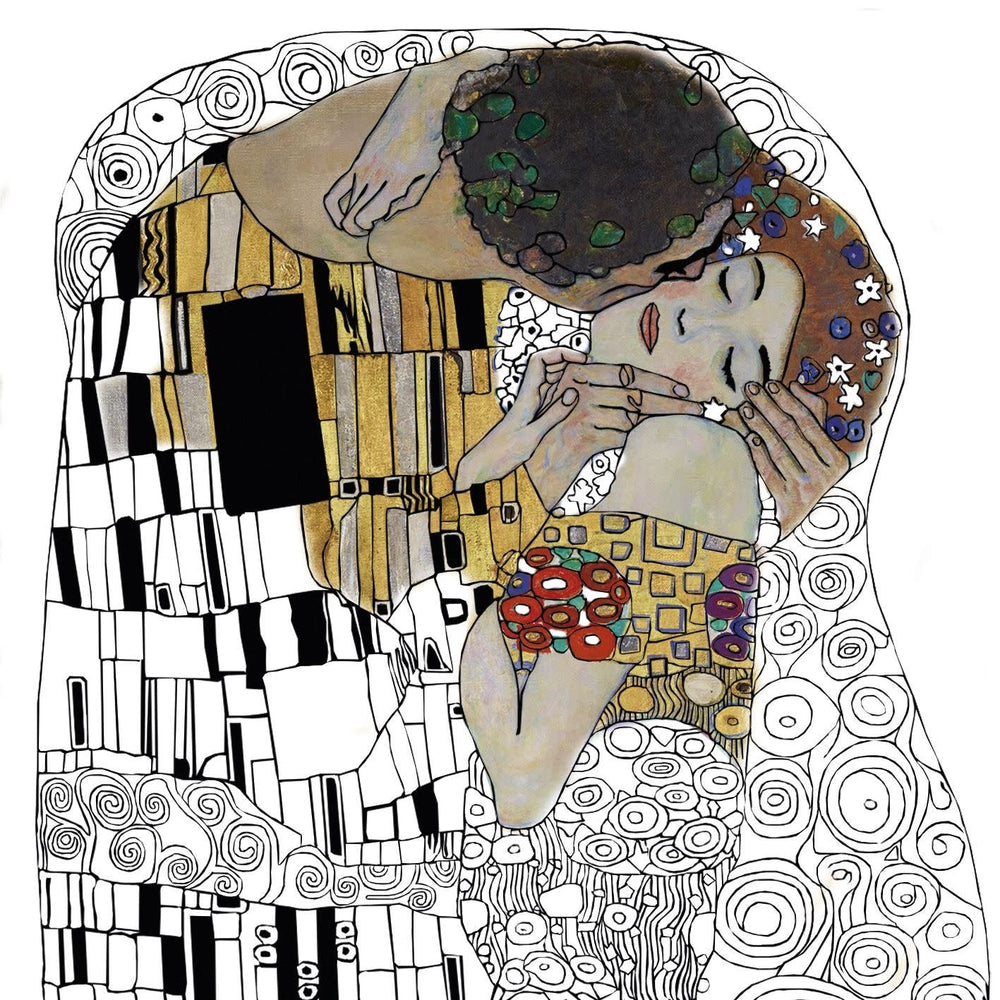 Fridolin Coloring Art Gustav Klimt 15 x 15 cm - Kleine Eland