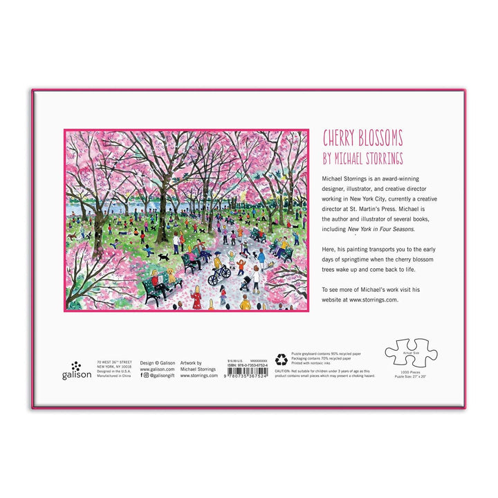 Galison | 1000 pieces Puzzle | Michael Storrings Cherry Blossoms | 69 x 51 cm - Kleine Eland