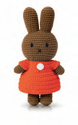 Gehaakte Knuffel | Melanie / Nina | Orange Dress | 25 cm | 100 % Cotton | 0+ - Kleine Eland