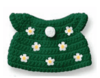 Gehaakte Knuffel | Miffy/Nijntje | Clothing | Green Flower Dress | 25 cm | 100 % Cotton | 0+ - Kleine Eland