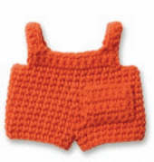 Gehaakte Knuffel | Miffy/Nijntje | Clothing | Orange Overall | 25 cm | 100 % Cotton | 0+ - Kleine Eland