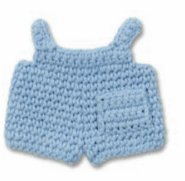 Gehaakte Knuffel | Miffy/Nijntje | Clothing | Pastel Blue Overall | 25 cm | 100 % Cotton | 0+ - Kleine Eland