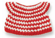Gehaakte Knuffel | Miffy/Nijntje | Clothing | Red Small Striped Dress | 25 cm | 100 % Cotton | 0+ - Kleine Eland