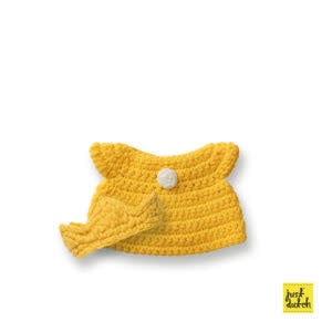 Gehaakte Knuffel | Miffy/Nijntje | Clothing | Yellow Queen Dress set | 25 cm | 100 % Cotton | 0+ - Kleine Eland