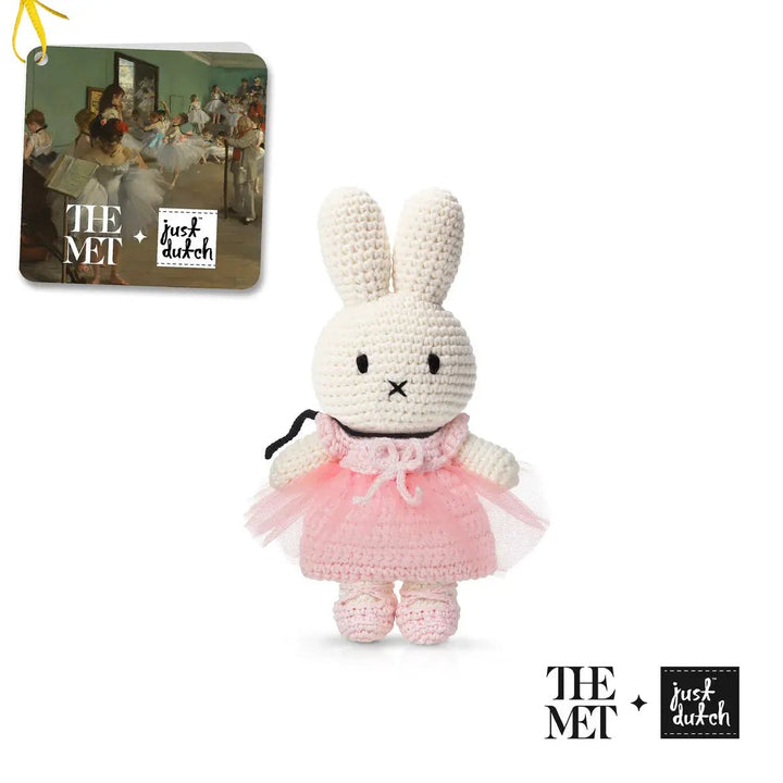 Gehaakte Knuffel | Miffy/Nijntje | Degas Outfit | 25 cm | 100 % Cotton | 0+ - Kleine Eland
