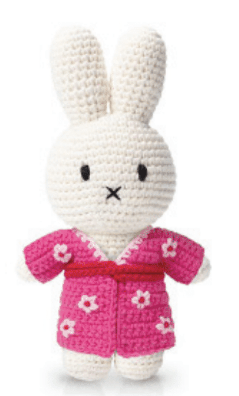 Gehaakte Knuffel | Miffy/Nijntje | Kimono | 25 cm | 100 % Cotton | 0+ - Kleine Eland