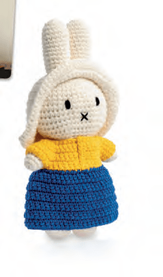 Gehaakte Knuffel | Miffy/Nijntje | Vermeer | Milkmaid | 25 cm | 100 % Cotton | 3+ - Kleine Eland