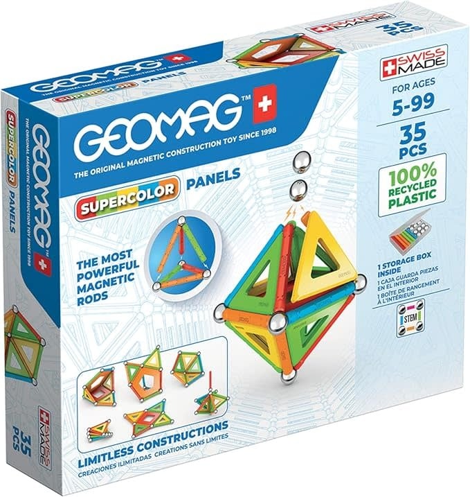Geomag | Super Color | Recycled | 35 delig | inclusief 11 panelen | 5 - 99 jaar - Kleine Eland