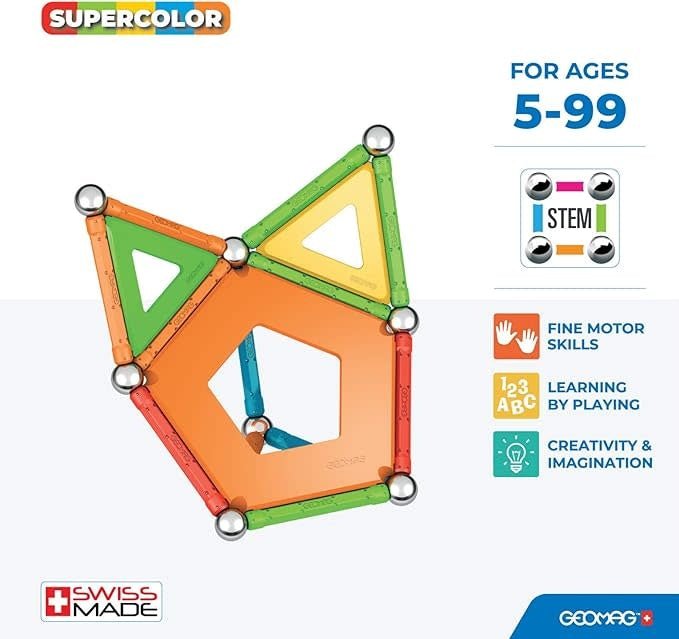 Geomag | Super Color | Recycled | 35 delig | inclusief 11 panelen | 5 - 99 jaar - Kleine Eland