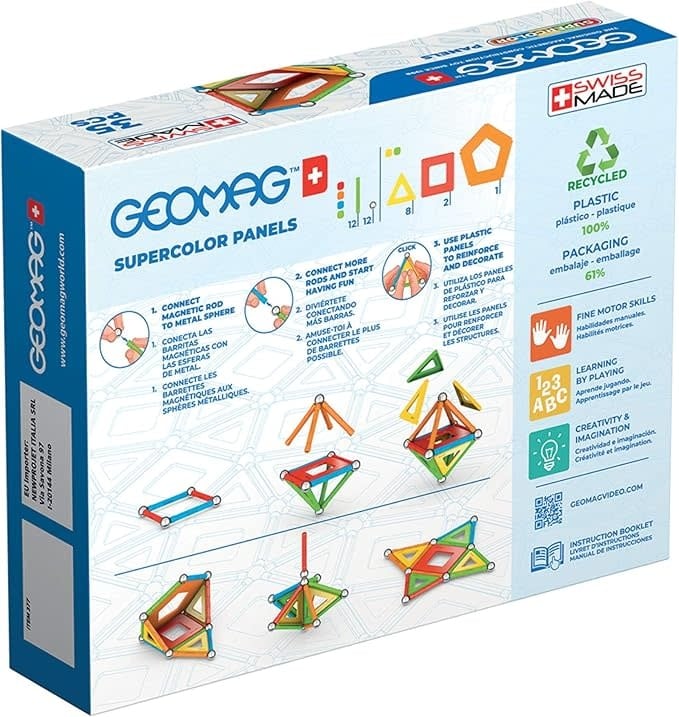 Geomag | Super Color | Recycled | 35 delig | inclusief 11 panelen | 5 - 99 jaar - Kleine Eland