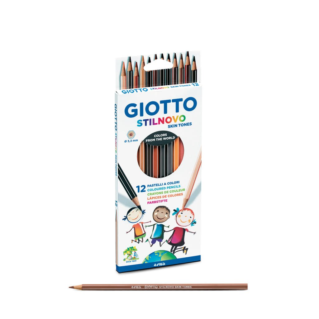 Giotto | Stilnova Potloden | Huidskleuren | 12 stuks | 3+ - Kleine Eland