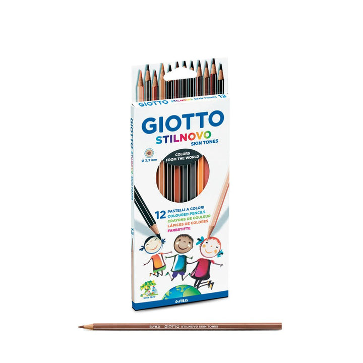 Giotto | Stilnova Potloden | Huidskleuren | 12 stuks | 3+ - Kleine Eland