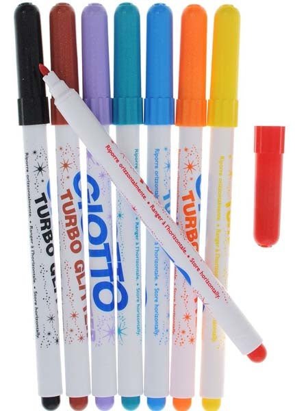 Giotto | Turbo Glitter Viltstift | 8 stuks | 3+ - Kleine Eland
