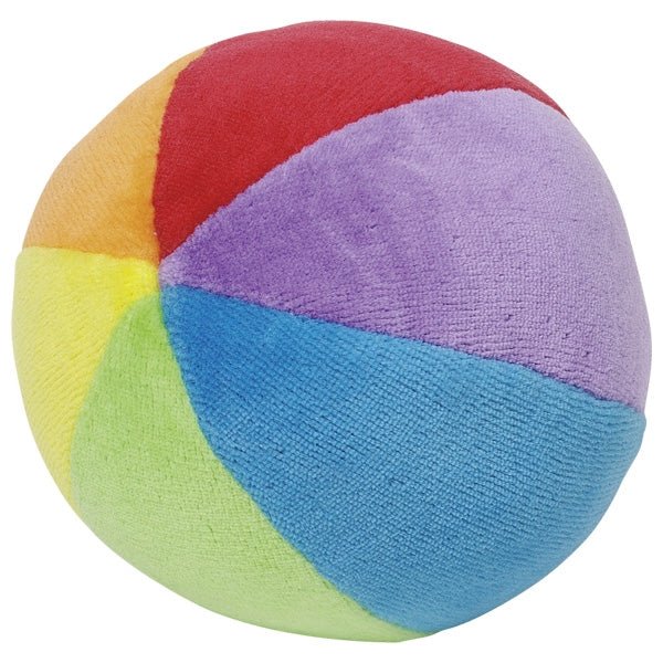 Goki | Fluwelen Bal met Rammelaar | Ø 10 cm | 6 mnd+ - Kleine Eland