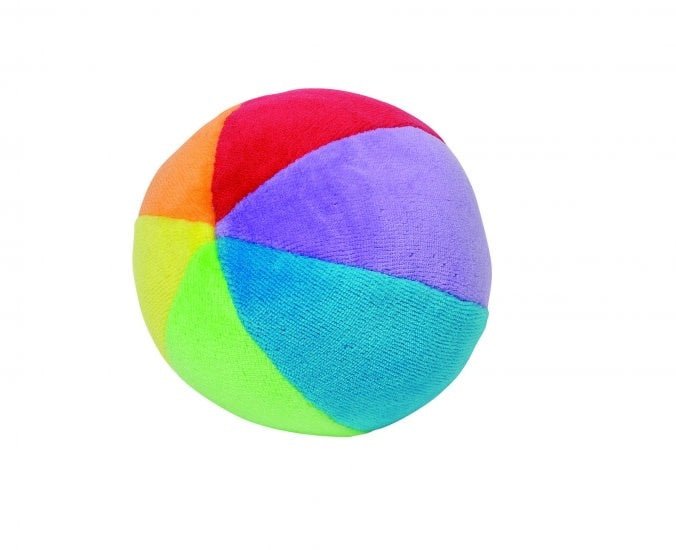 Goki | Fluwelen Bal met Rammelaar | Ø 10 cm | 6 mnd+ - Kleine Eland