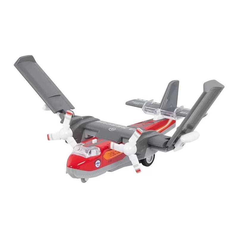 Goki | Metalen Pullback Vliegtuig | Water Bomber | met Licht en Geluid | 17 cm | 3+ - Kleine Eland