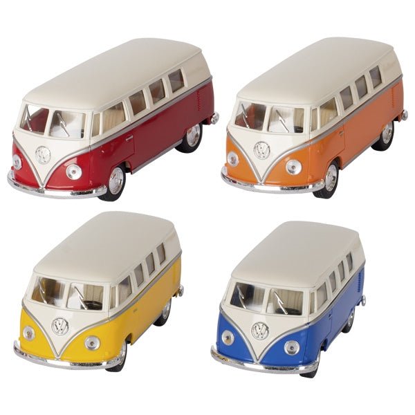 Goki | Plastic Auto | Volkswagen Classical Bus (1962) | Pull back | 1:32 | 13cm | 3+ - Kleine Eland