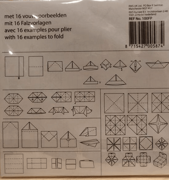 Grafix | Vouwblaadjes | 100 vel | 16 x 16 cm | 4 x 25 | met 16 voorbeelden | 5+ - Kleine Eland