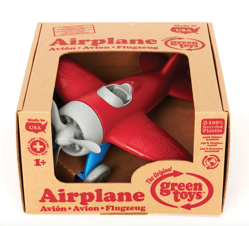 Green Toys | Vliegtuig | Rood | 23 cm | 1+ - Kleine Eland