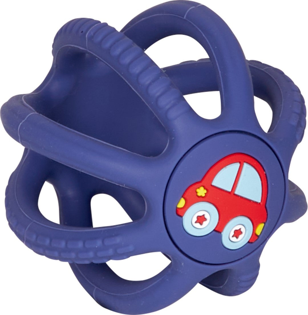 Baby Charms-grijpbal in blauwe auto-uitvoering
