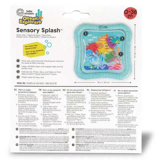 Hape | Baby Einstein | Sensory Splash Water Mat | 40,6 cm | + 3 maanden - Kleine Eland