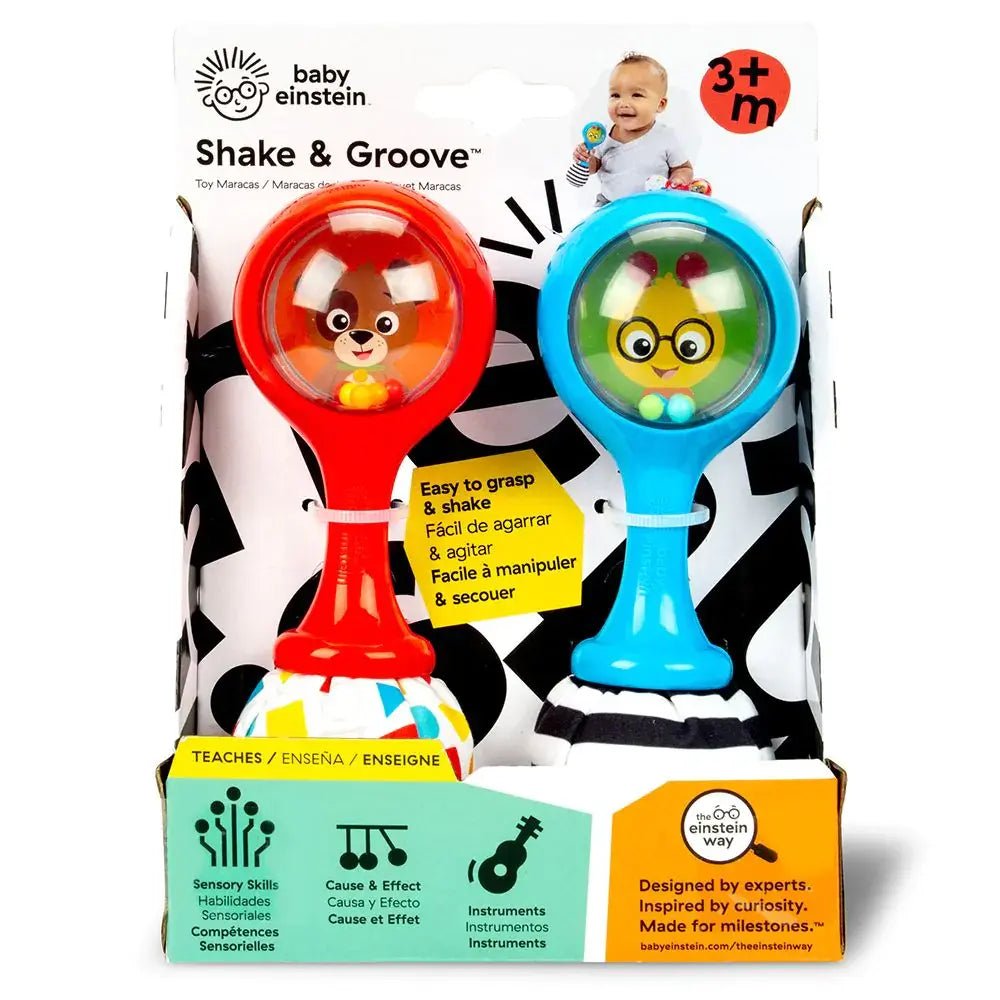 Hape | Baby Einstein | Shake & Groove Toy Maracas | 15 cm | +6 maanden - Kleine Eland