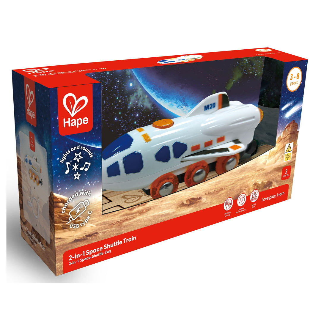 Hape Dual-Mode Space Shuttle trein met licht en geluid