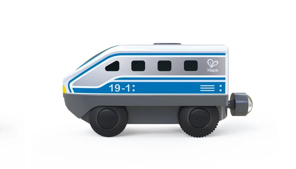 Hape | Intercity locomotief | Blauw | Op batterijen | 3+ - Kleine Eland
