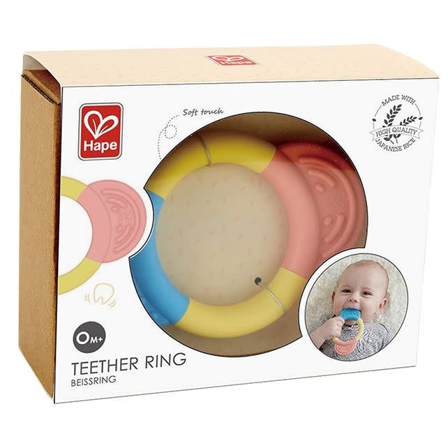 Hape | Made from Rise Based Materials | Teether Ring | 12,4 cm | 0+ - Kleine Eland