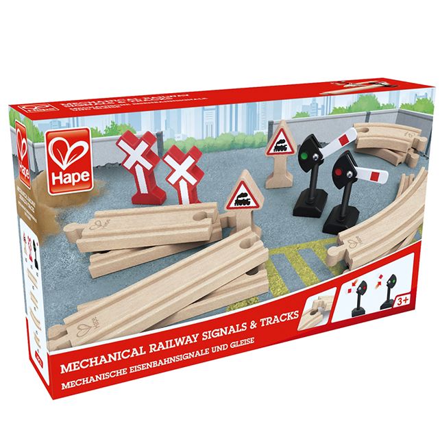 Hape | Mechanical Railway Signals | Treinbaan uitbreiding | 14-delig | 3+ - Kleine Eland