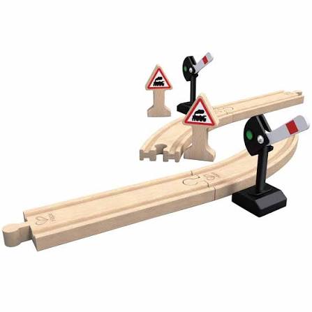 Hape | Mechanical Railway Signals | Treinbaan uitbreiding | 14-delig | 3+ - Kleine Eland
