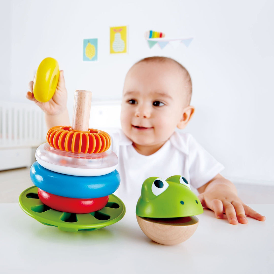 Hape | Mr. Frog Stacking Rings | 1+ - Kleine Eland