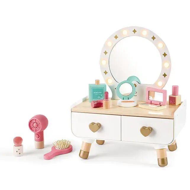 Hape | My Stylish Dressing Table | Light and Sounds | Kaptafel | 14 delig | 41 cm | 3 - 8 jaar - Kleine Eland