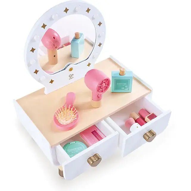 Hape | My Stylish Dressing Table | Light and Sounds | Kaptafel | 14 delig | 41 cm | 3 - 8 jaar - Kleine Eland