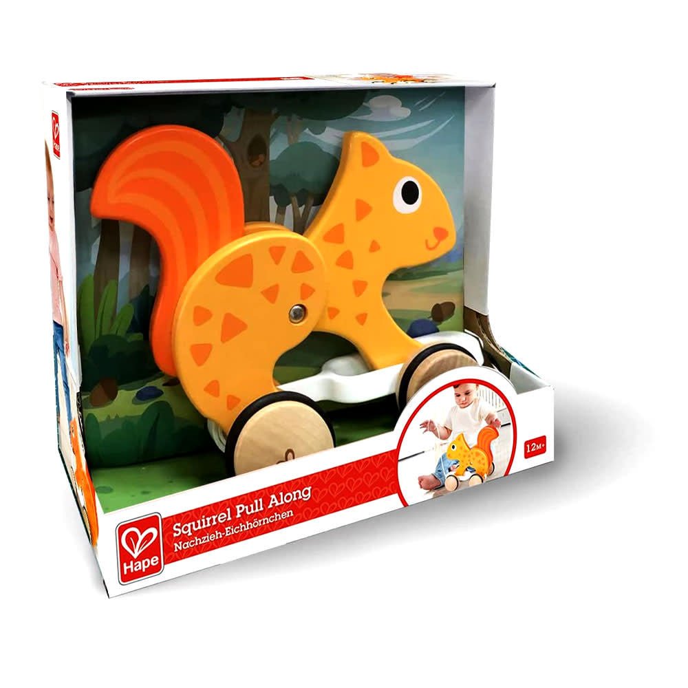 Hape | Pull Along Squirrel | 20,5 cm | 1+ - Kleine Eland