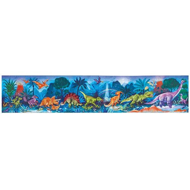 Hape | Puzzle | Glow in the Dark | Dinosaurs | 1,50 x 30 cm | 200 stukjes | 7+ - Kleine Eland