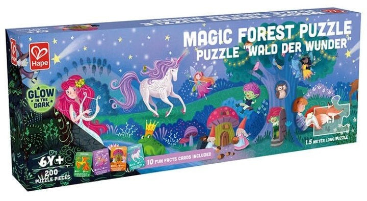 Hape | Puzzle | Glow in the Dark | Magic Forest | 1,50 x 30 cm | 200 stukjes | 6+ - Kleine Eland