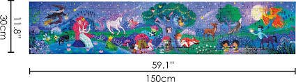 Hape | Puzzle | Glow in the Dark | Magic Forest | 1,50 x 30 cm | 200 stukjes | 6+ - Kleine Eland