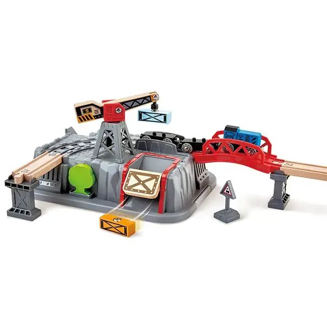 Hape | Railway | Bucket - Builder - Set | 50 delig | 50 x 14 x 80 cm | 3+ - Kleine Eland