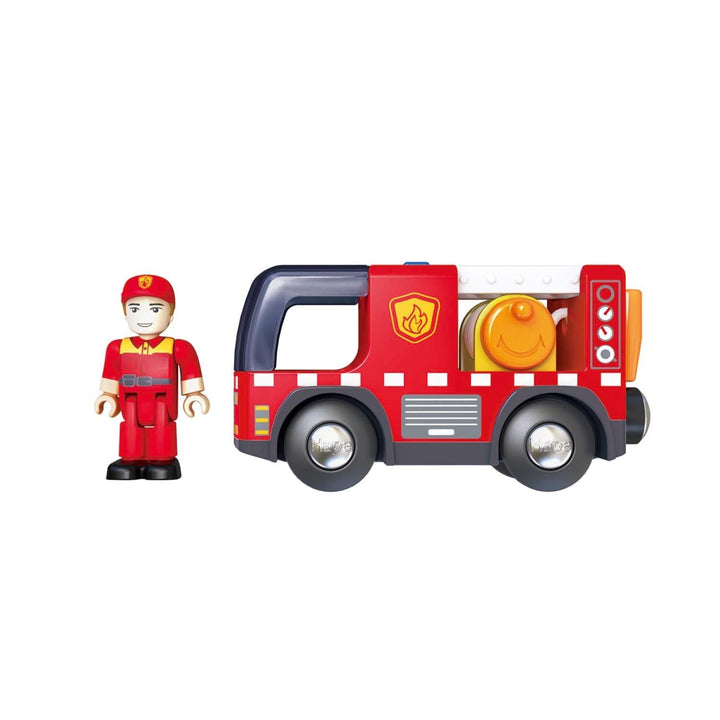 Hape | Railway | Fire Truck with Siren | 3+ - Kleine Eland