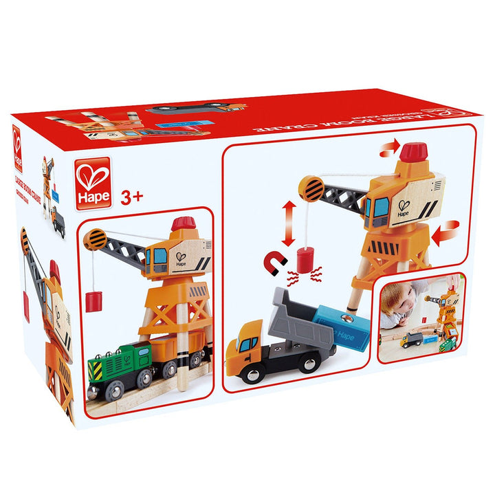 Hape | Railway | Large Boom Crane | 3+ - Kleine Eland