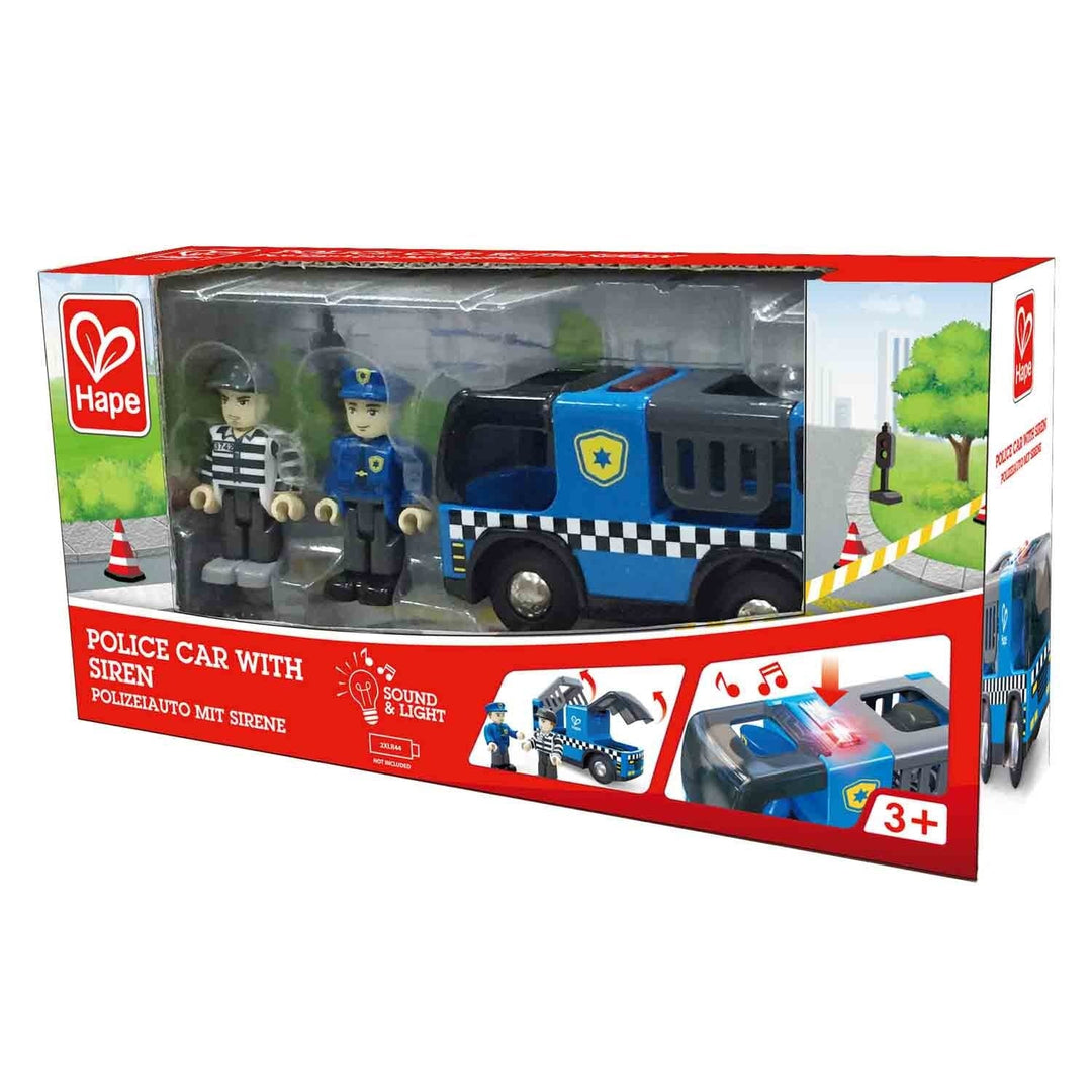 Hape | Railway | Police Car with Siren | 3+ - Kleine Eland